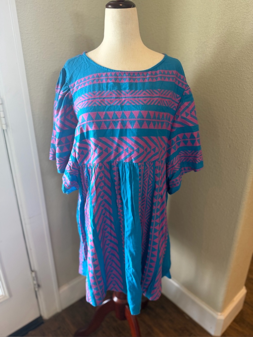 Uncle Frank dress pink and blue xl